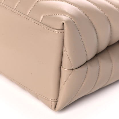 Saint Laurent Calfskin Y Quilted Monogram Medium Loulou Chain Satchel Dark Beige 12 of 12