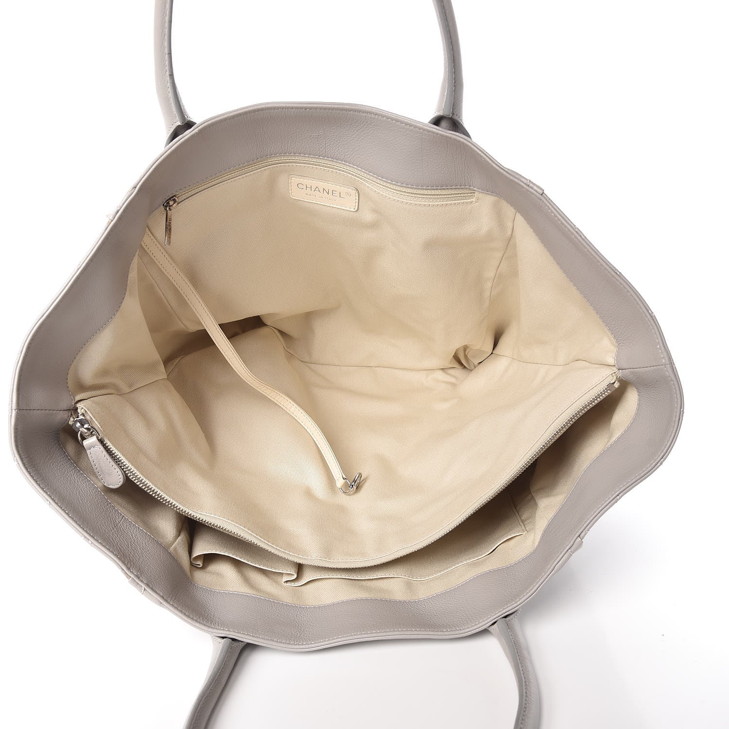 Chanel Calfskin CC Tote Grey 6 of 13