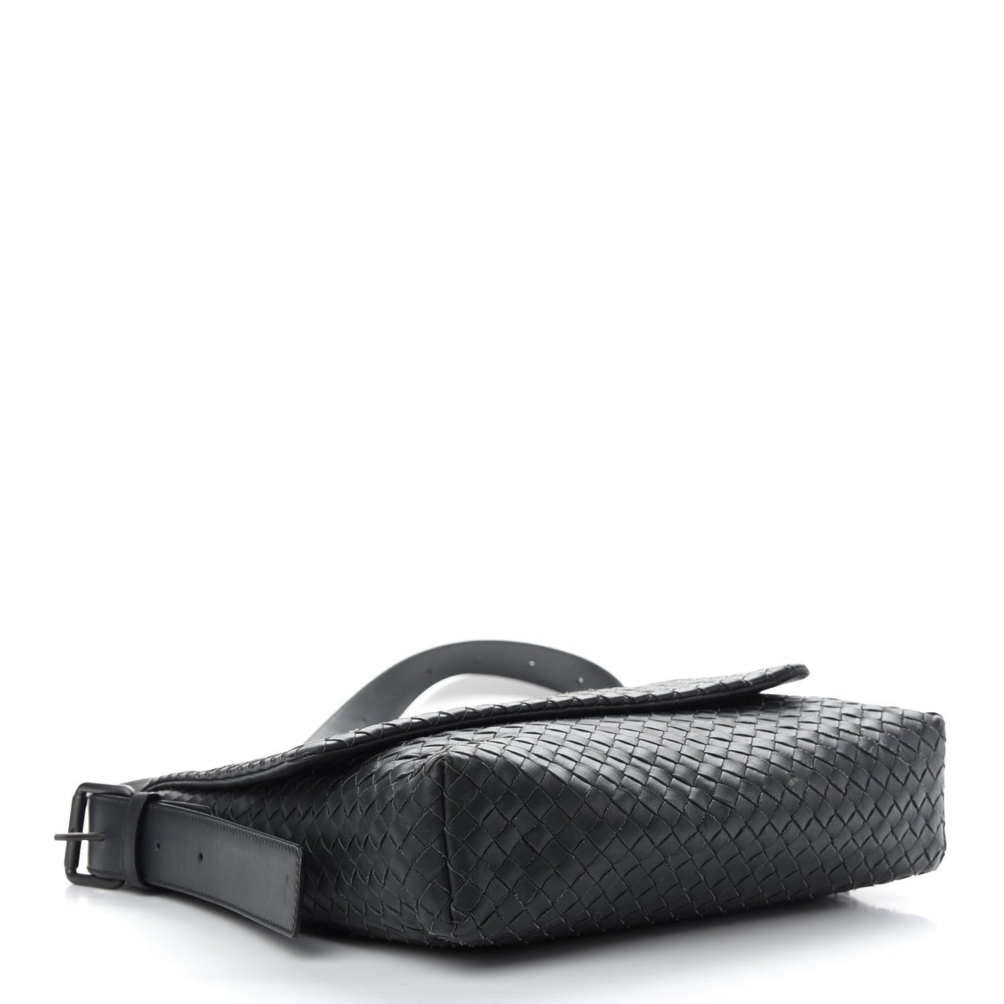 Nappa Intrecciato Messenger Bag Ferro Gray