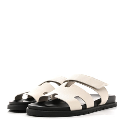 Hermes Epsom Mens Chypre Sandals 42 White 4 of 10