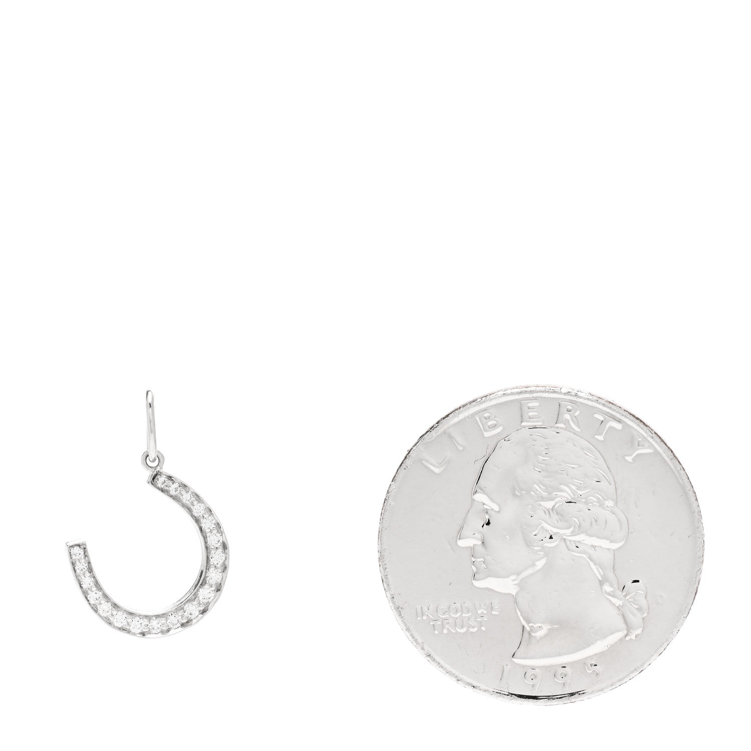 Tiffany Platinum Diamond Horseshoe Charm 2 of 5