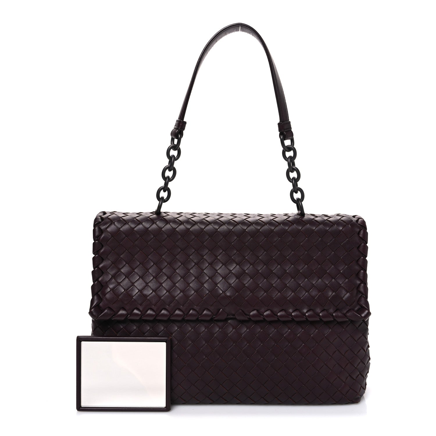 Bottega Veneta Nappa Intrecciato Large Olimpia Bag Burgundy 3 of 12