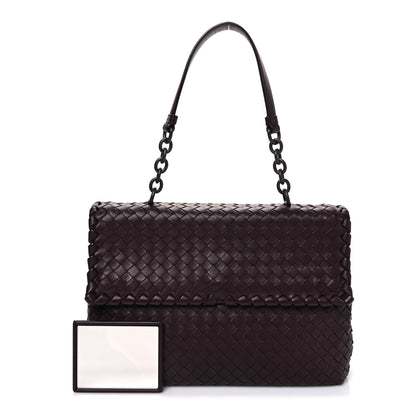 Bottega Veneta Nappa Intrecciato Large Olimpia Bag Burgundy 3 of 12