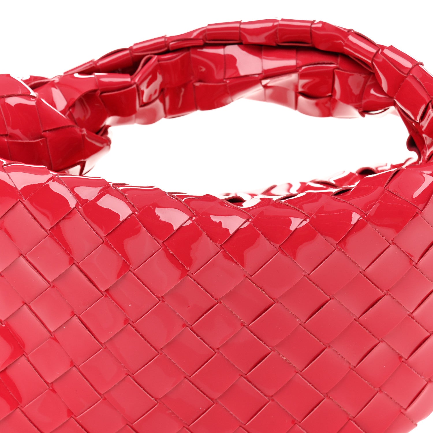 Bottega Veneta Patent Nappa Intrecciato Mini Jodie Candy Stripe 8 of 11