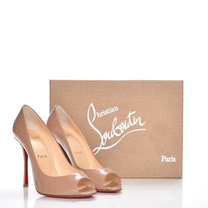 Christian Louboutin Patent Yootish 100 Pumps 37.5 Nude 8 of 8