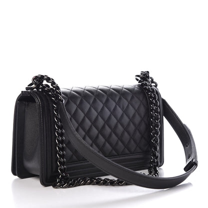 Chanel Caviar Quilted Medium Boy Flap So Black 3 of 8