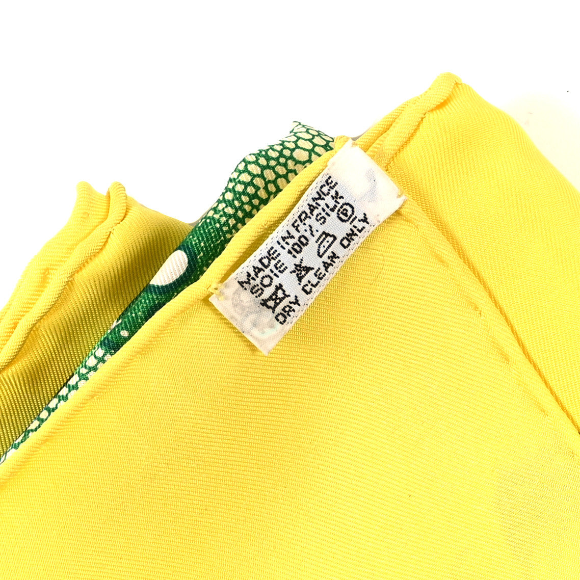 Hermes Silk Au Coeur de la Vie Scarf 90 Jaune Vif Turquoise Vert 5 of 5