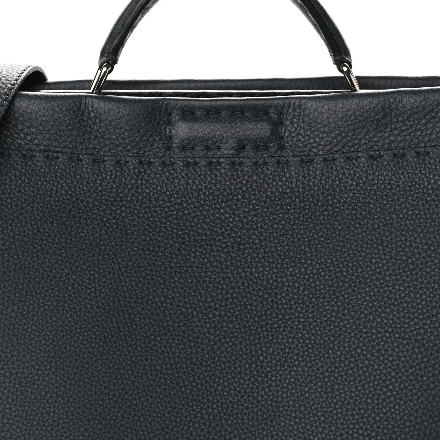 Fendi Cuoio Romano Selleria Monster Eyes Large Mens Peekaboo Iconic Essential Satchel Blue 9 of 12