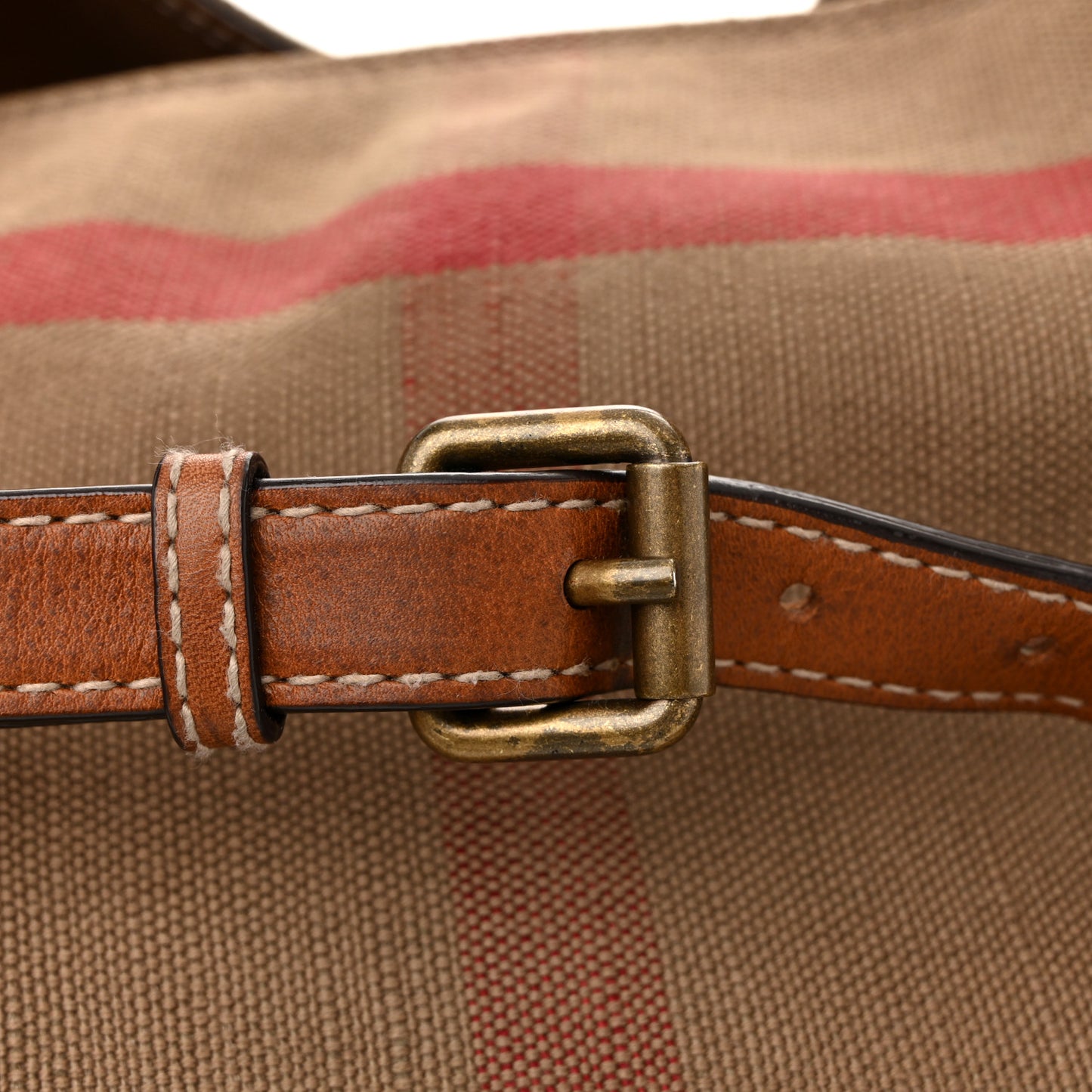 Canvas Mega Check Medium Ashby Hobo Saddle Brown