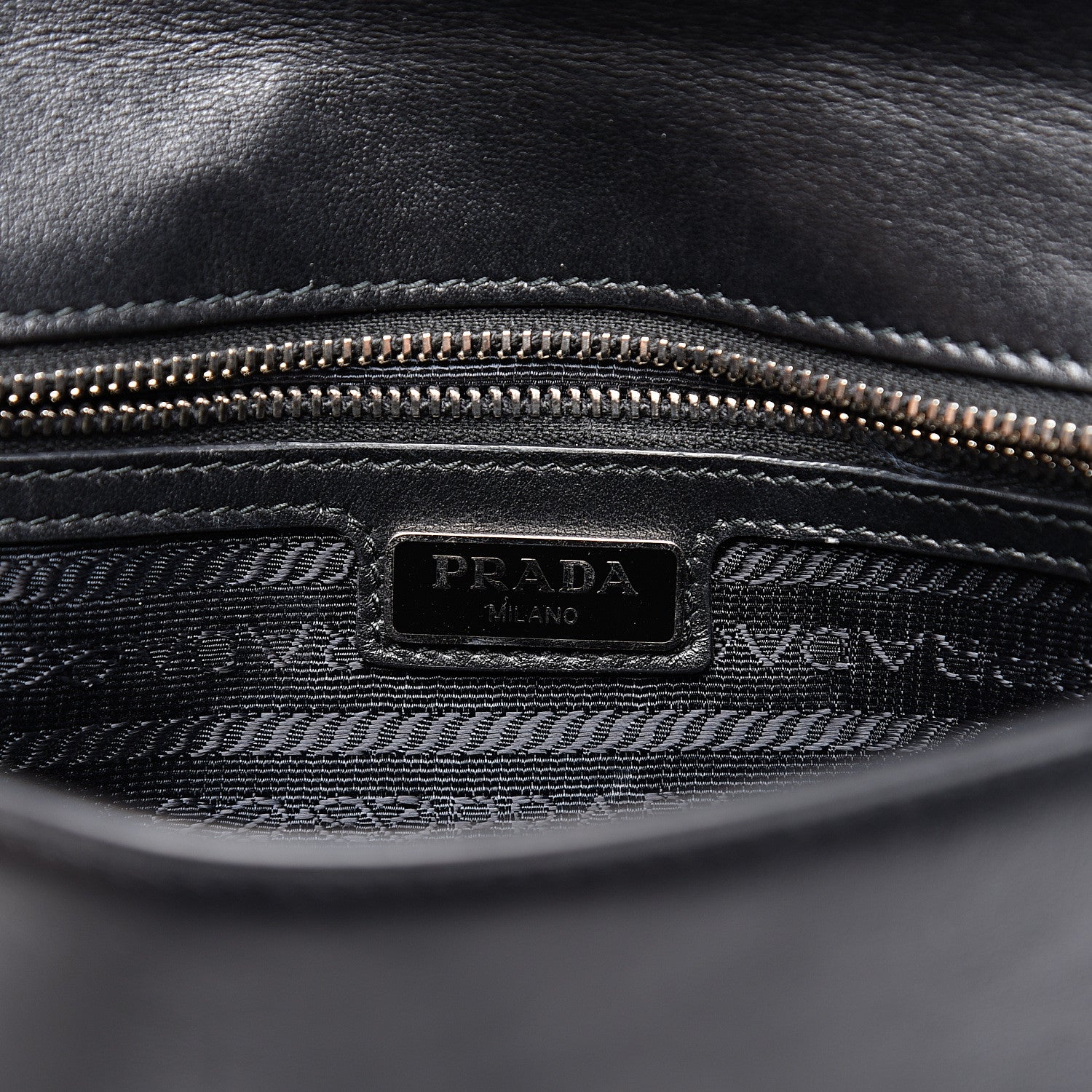 Prada Soft Calfskin Chain Flap Black 5 of 9