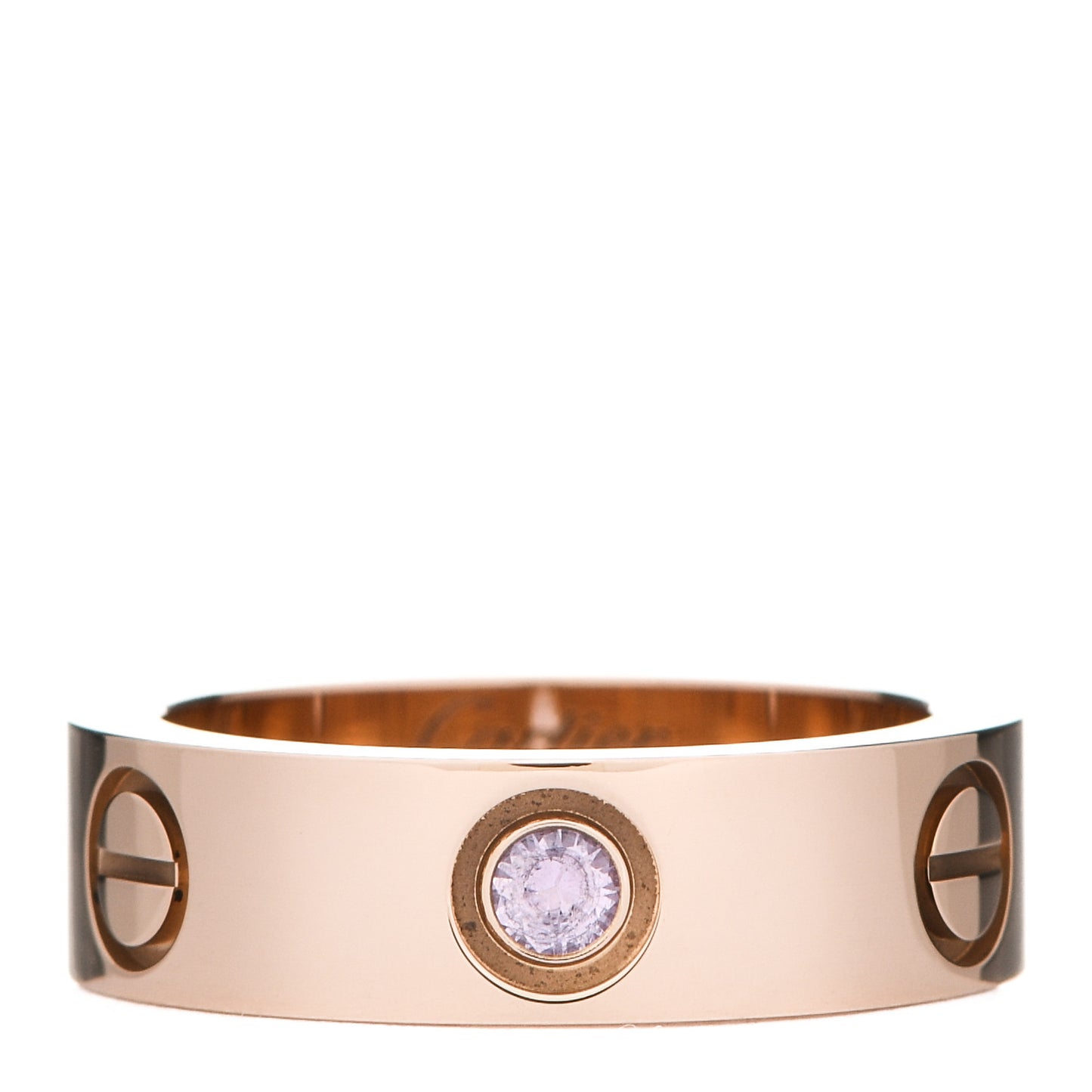 18K Pink Gold Pink Sapphire 5.5mm LOVE Ring 50 5.25