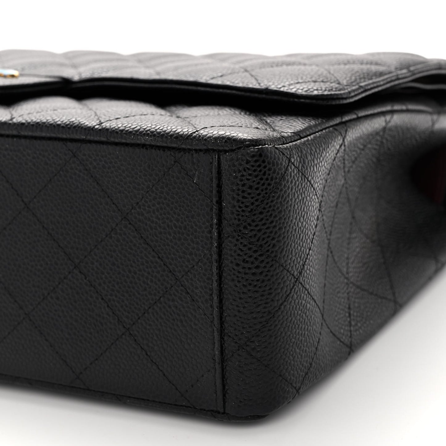 Caviar Quilted Maxi Double Flap Black
