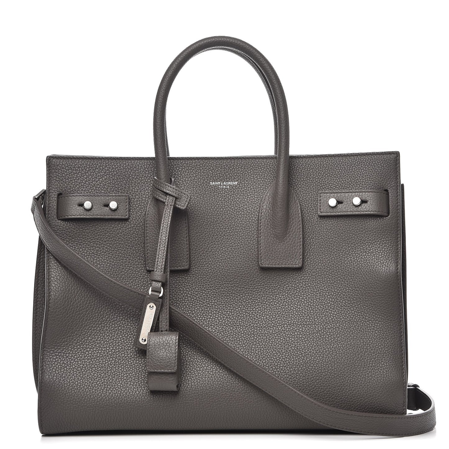 Grained Calfskin Small Supple Sac De Jour Fog