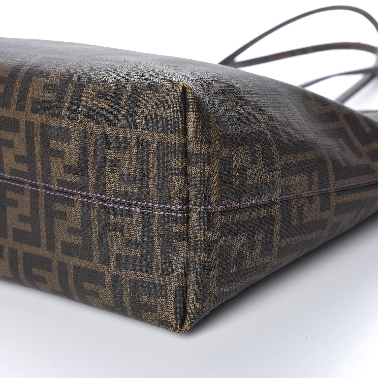 Fendi Zucca Spalmati Small Roll Tote Tobacco Viola 13 of 15