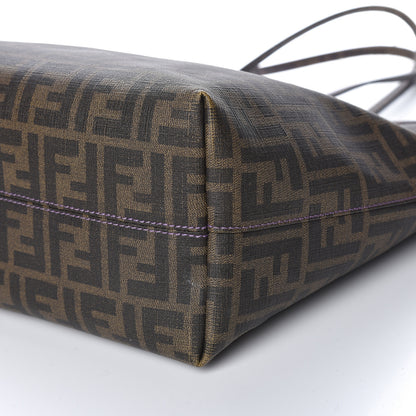 Fendi Zucca Spalmati Small Roll Tote Tobacco Viola 13 of 15