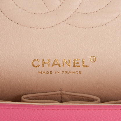 Chanel Caviar Quilted Medium Double Flap Pink 6 of 7