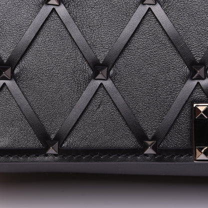 Valentino Garavani Smooth Calfskin Quilted Beehive Shoulder Bag Black 13 of 14