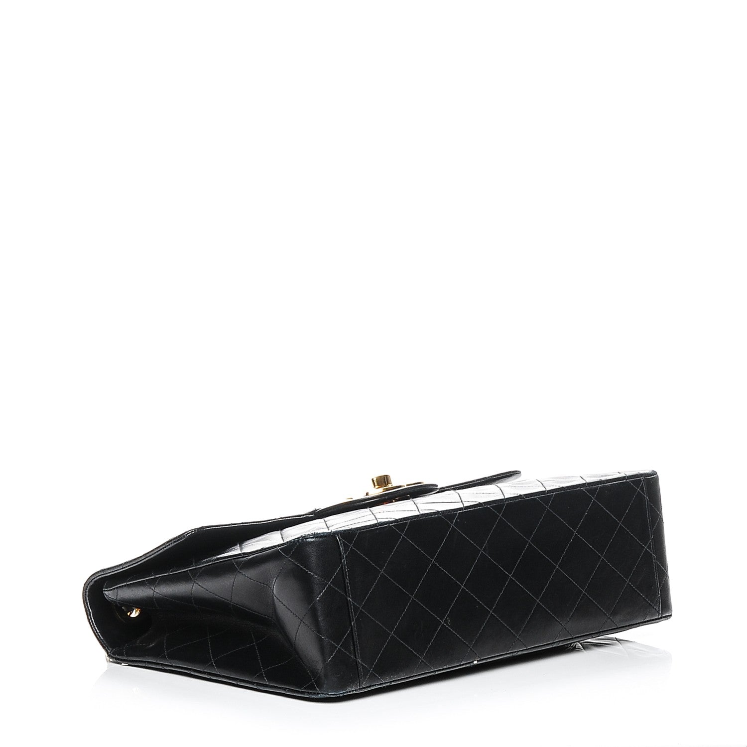 Chanel Lambskin Quilted XL Jumbo Single Flap Black 4 of 7