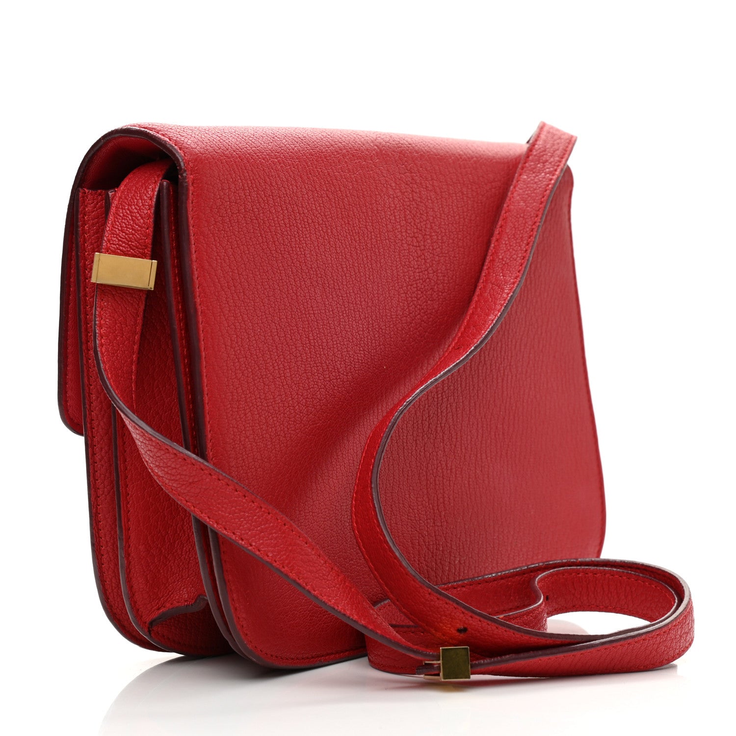 Celine Goatskin Medium Classic Box Flap Bag Carmin 3 of 10