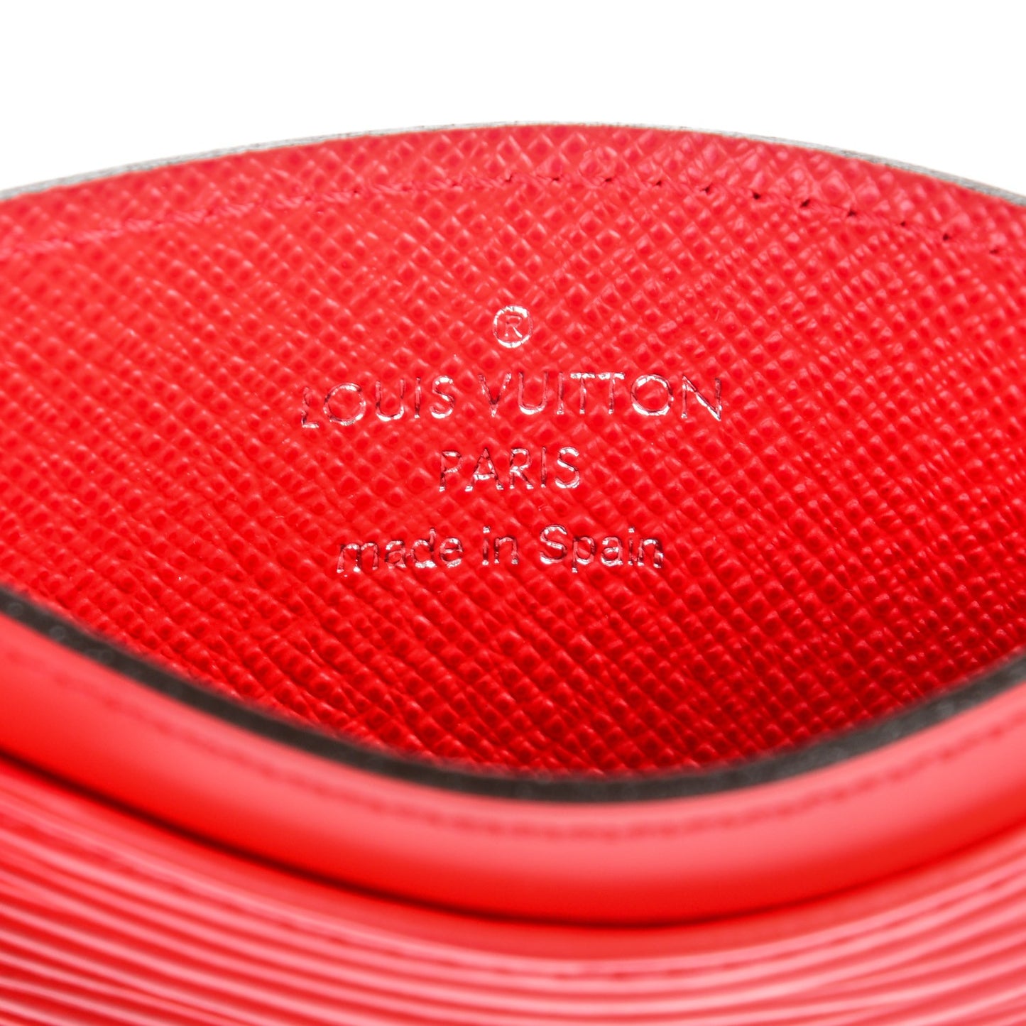 Epi Card Holder Coquelicot