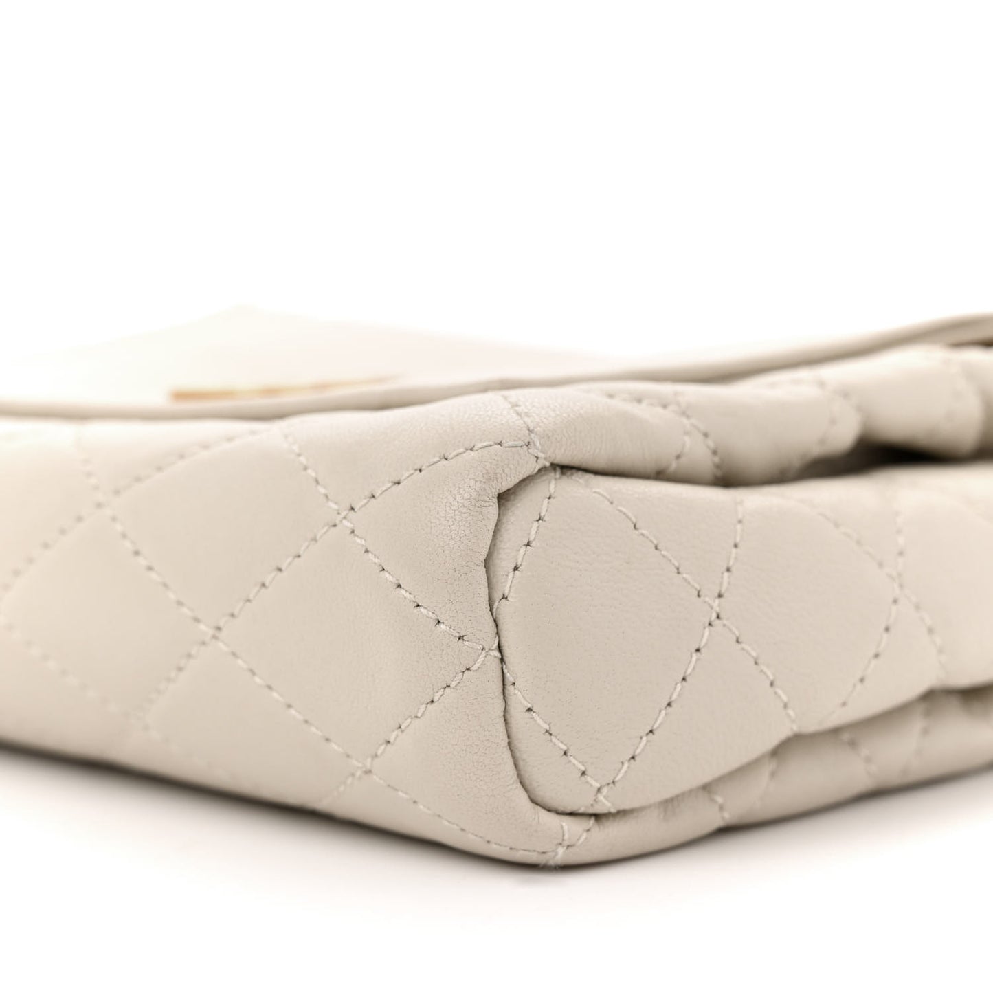 Lambskin Quilted Monogram Mini Nolita Blanc Vintage