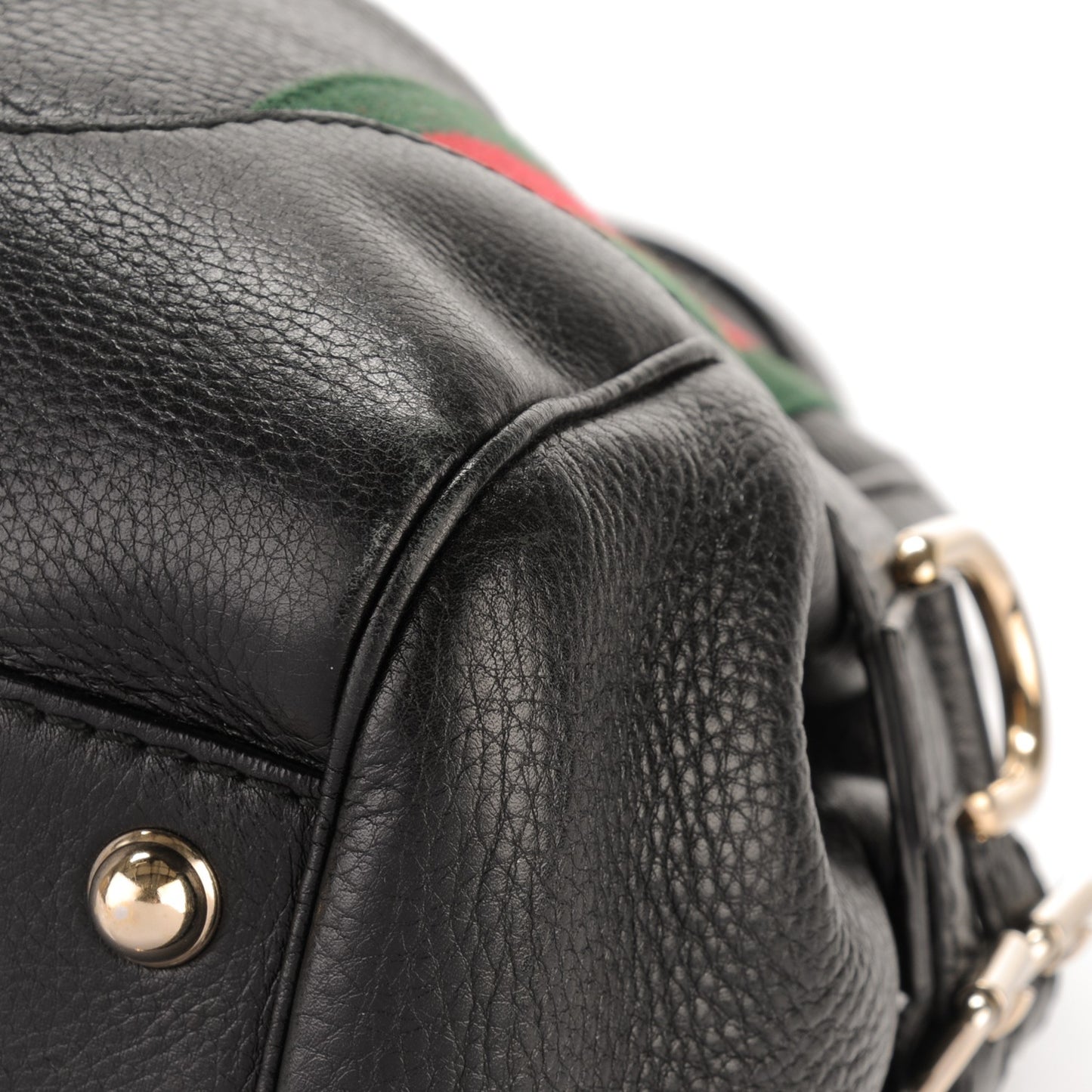 Calfskin Medium Web Heritage Shoulder Bag Black