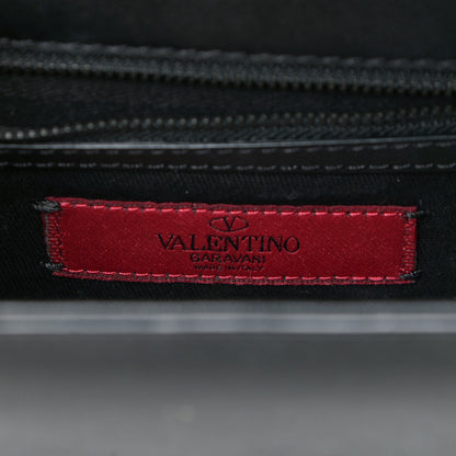 Valentino Garavani Vitello Medium Glam Lock Rockstud Flap Black 12 of 21