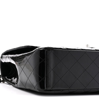 Chanel Patent Calfskin Sparkle Quilted Maxi Single Flap Black 9 of 10