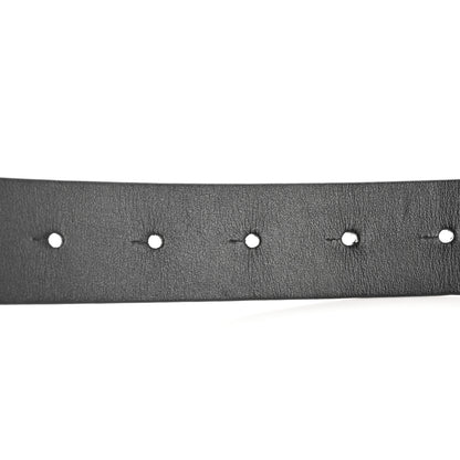 Valentino Garavani Glossy Calfskin Monochrome VLogo Belt 80 32 Black 4 of 7