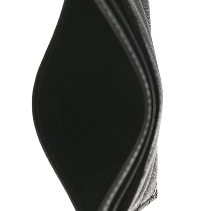 Saint Laurent Grain De Poudre Matelasse Chevron Monogram Credit Card Case Black 5 of 9