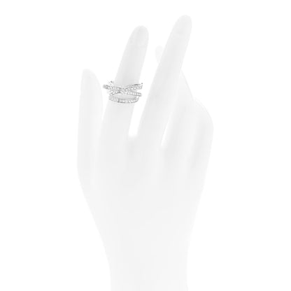 Chanel 18K White Gold Diamond Ruban Split Ring 49 5 2 of 5