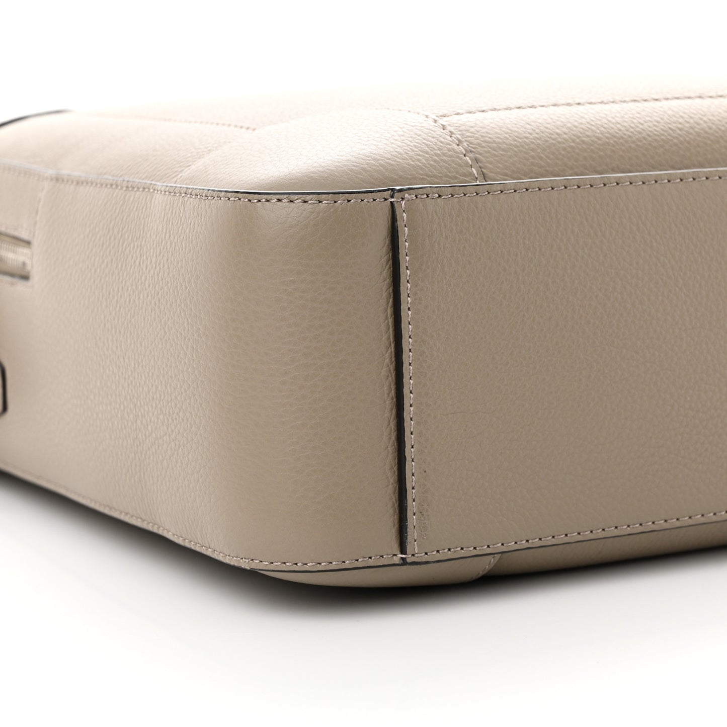 Small Classic Grain Calfskin Belgrave Double Document Holder Solid Grey