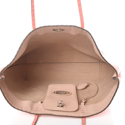 Fendi Cuoio Romano Selleria Bi-Color Large Carla Shopping Tote Pesca Rosa Plaster 5 of 10