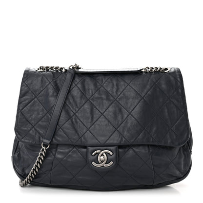 Chanel Calfskin Coco Pleats Flap Black 1 of 12