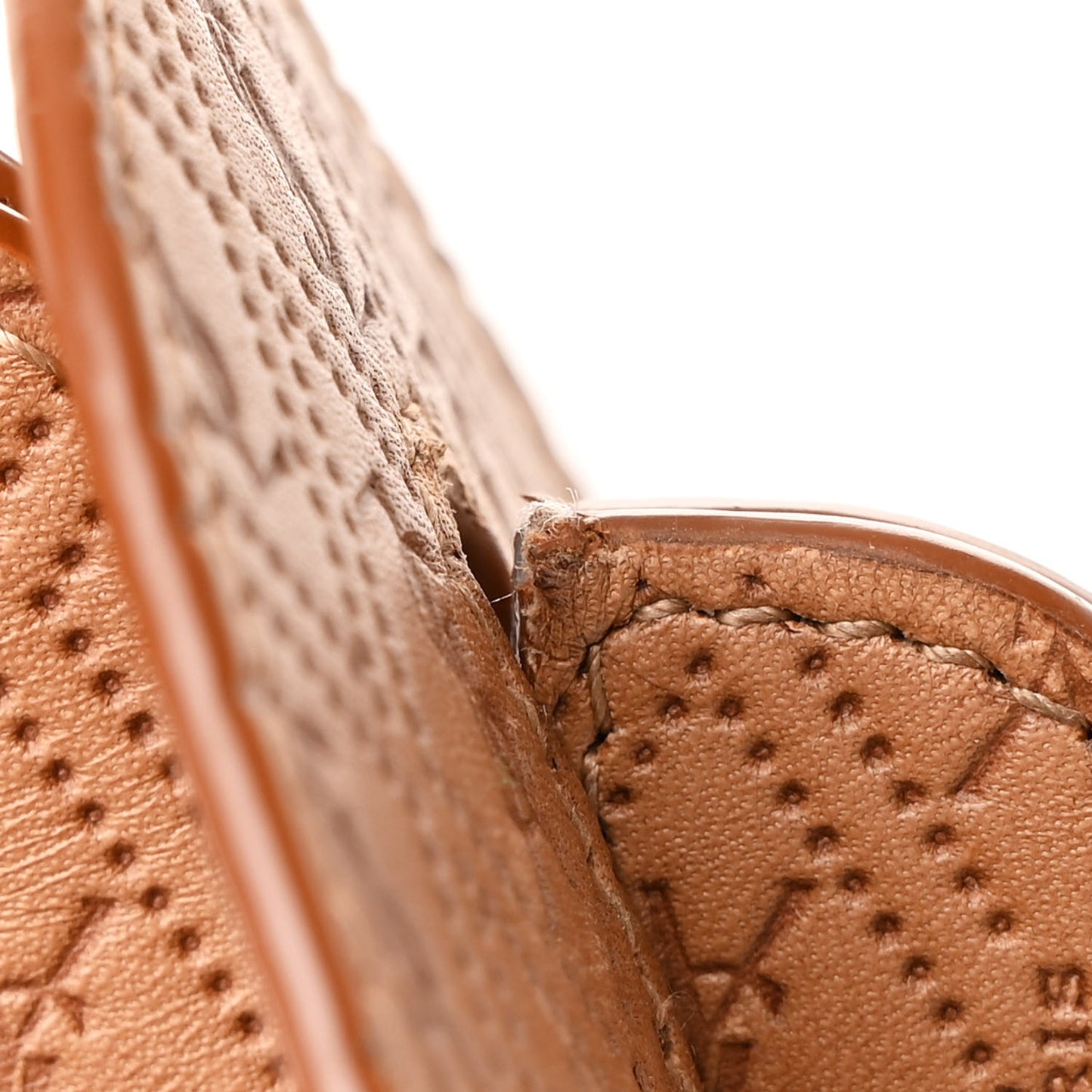 Calfskin Monogram Take Away Box Dusty Vintage Brown Gold