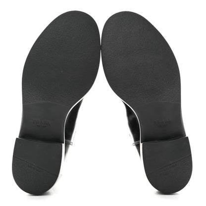 Prada Spazzolato Metal Triangle Logo 50mm Chelsea Boots 38 Black 6 of 13