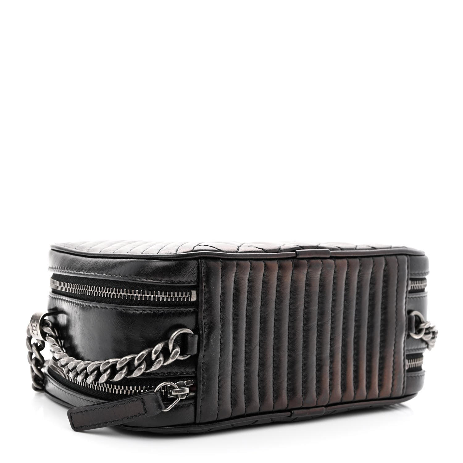 Chanel Glazed Calfskin Small Coco Boy Camera Case Black 4 of 12