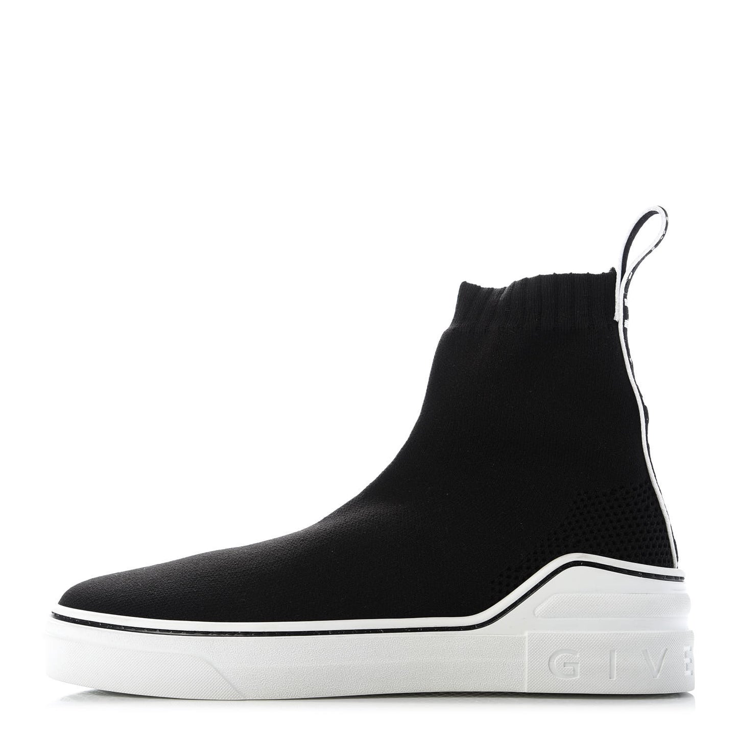 Technical Canvas Knit Womens George V Sock Sneakers 38.5 Black
