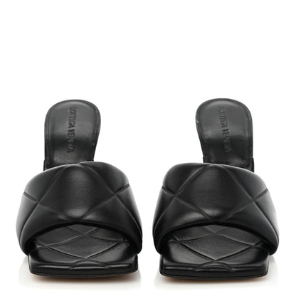Bottega Veneta Nappa Quilted Rubber Lido Mule Sandals 35.5 Black 2 of 9