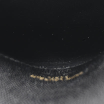 Saint Laurent Grain De Poudre Matelasse Chevron Monogram Compact Wallet Black 5 of 6
