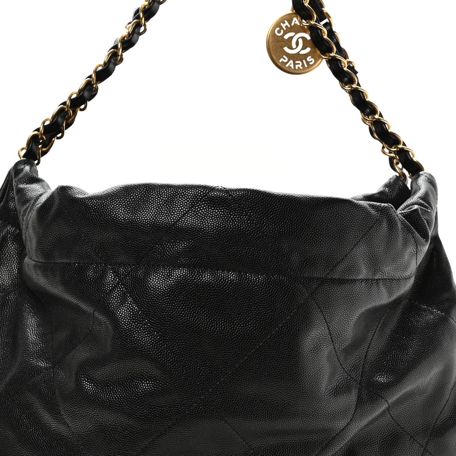 Chanel Shiny Caviar Quilted Monochrome Chanel 22 Black 9 of 11