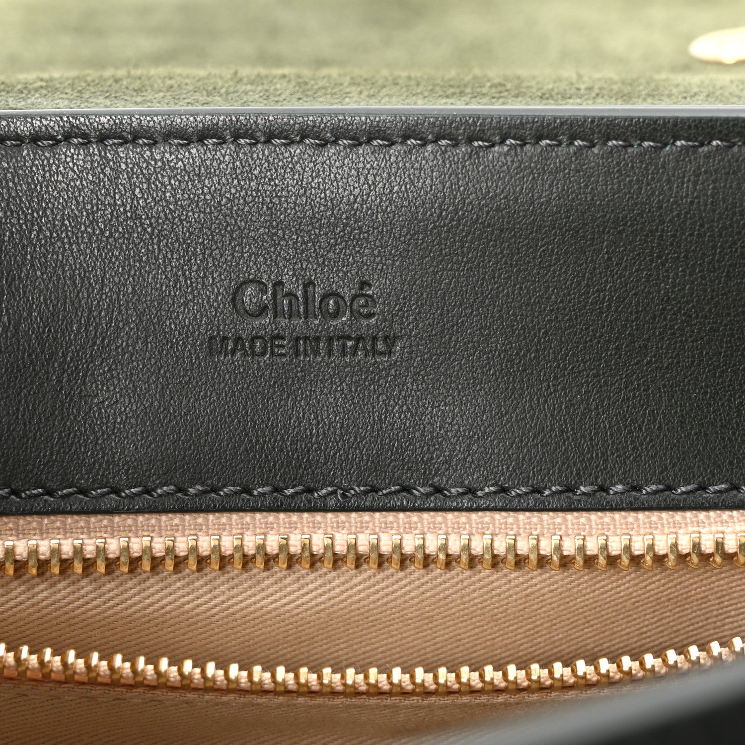 Chloe Calfskin Suede Mini Tess Day Bag Black Olive 6 of 10