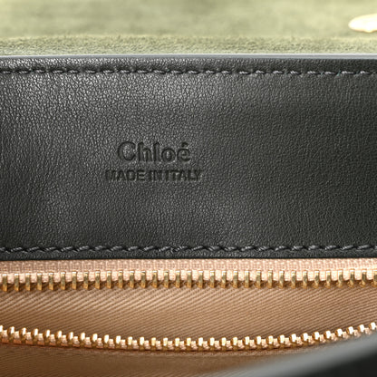 Chloe Calfskin Suede Mini Tess Day Bag Black Olive 6 of 10
