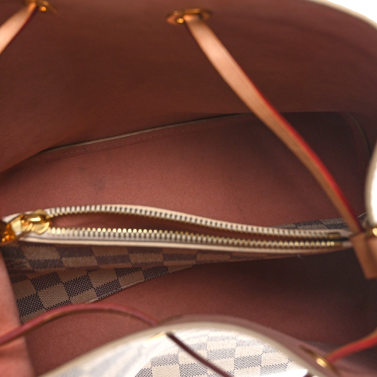 Louis Vuitton LOUIS VUITTON Damier Azur Braided Neonoe MM Peach Cream 5 of 11