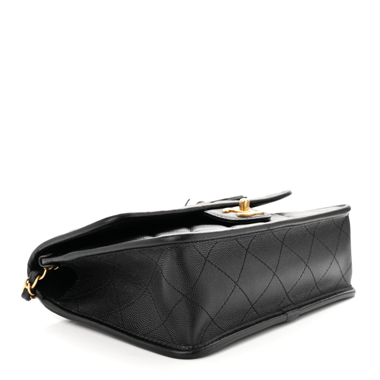 Chanel Caviar Quilted School Memory Small Top Handle Flap Black 4 of 10