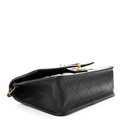Chanel Caviar Quilted School Memory Small Top Handle Flap Black 4 of 10