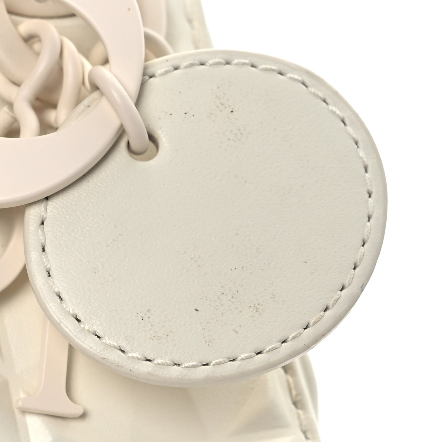 Calfskin Cannage Diamond Micro Lady Dior Latte