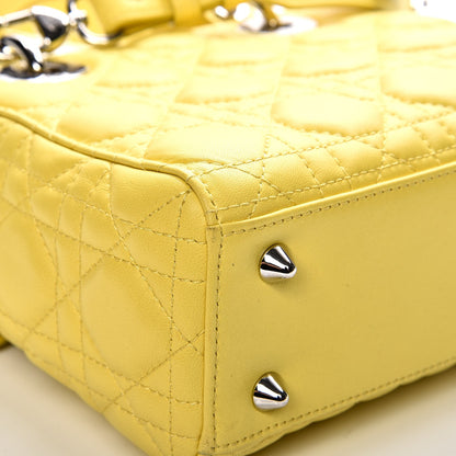 Christian Dior Lambskin Cannage Small My Lady Dior Mimosa Yellow 10 of 12