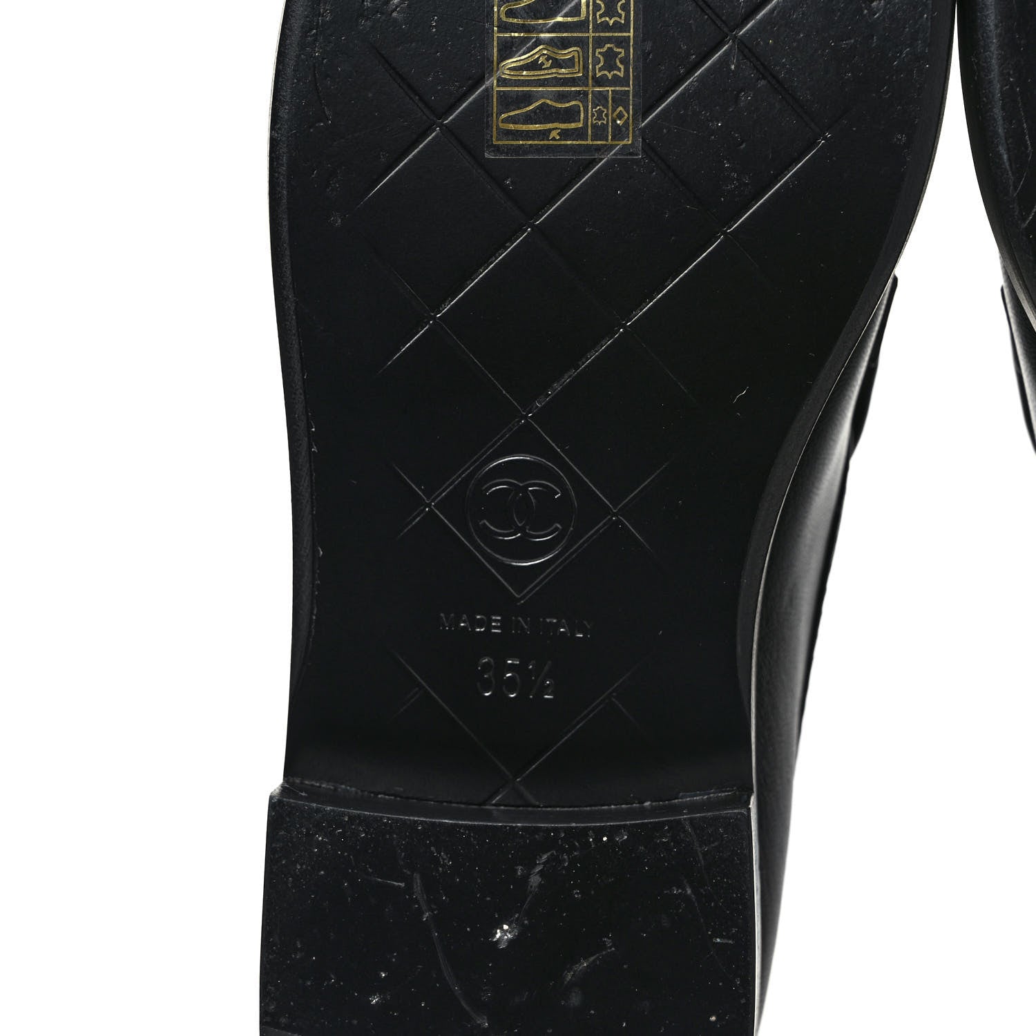 Chanel Lambskin Quilted CC Turnlock Loafers 35.5 Black 6 of 7