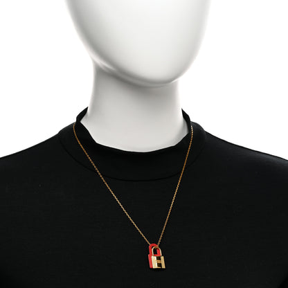 Hermes Swift Small O'Kelly Pendant Necklace Rouge De Coeur 2 of 7